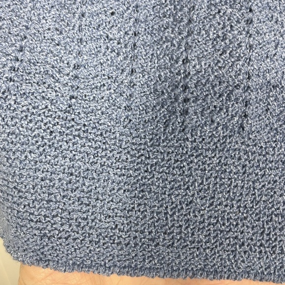 Soft Surroundings Womens Coastal Sweater 2X Blue Pullover Texture Knit Classic - Picture 7 of 13